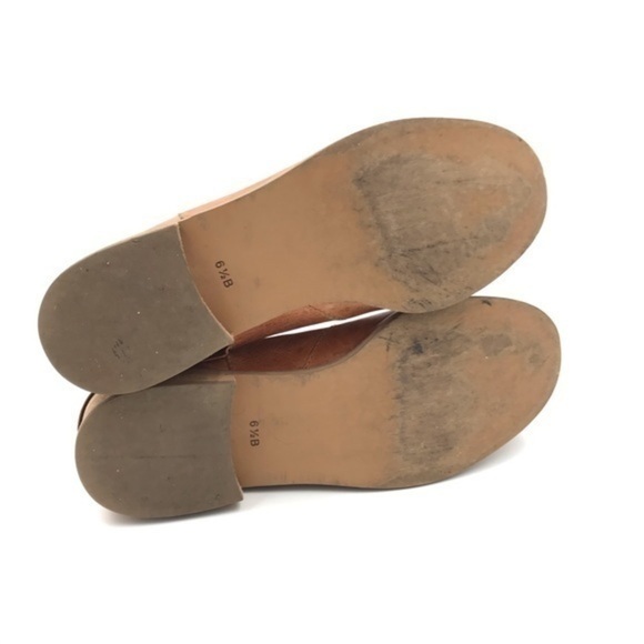 Anthropologie Miss Albright Cognac Leather Darla Ankle Boots Size 6.5 - Picture 10 of 13